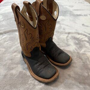 Kids Brown and Black Western Boots
